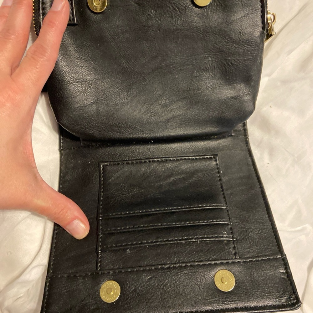 Steve Madden Black Crossbody with Gold Chain Accent - Picture 9 of 14